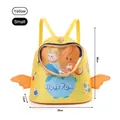 Gelber kleiner wasserdichter Kordelzug-Rucksack für Kinder mit Cartoon-Fuchs-Illustration - Gelber Prinz / S