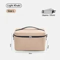 Große tragbare isolierte Picknicktasche in hellem Khaki mit Maßen und Tragegurt - Größe L / Khaki