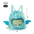 Kleiner grüner wasserdichter Cartoon-Schwimmrucksack für Kinder mit Sichtfenster - Grüner Drache / S