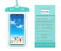 Large macaron blue waterproof phone case for screens up to 7.2 inches with lanyard - Light Blue
