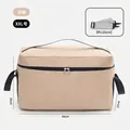 Große isolierte XXL-Picknick-Kühltasche in Hellbraun mit verstellbarem Schultergurt - XXL Größe / Khaki