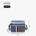 Navy blue small insulated cooler bag made of Oxford cloth with dimensions 24x13x18cm - S / Navy Blue