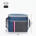 Large navy blue insulated cooler bag with adjustable strap and Oxford cloth material - L / Navy Blue