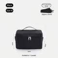 Tragbare schwarze isolierte Picknick-Lunchtasche in Größe M mit verstellbarem Gurt - Größe M / Schwarz