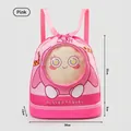 Rosa wasserdichter Schwimmrucksack für Kinder mit Trocken-Nass-Trennung und Motivdruck - Rosa