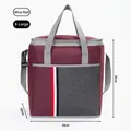 Large burgundy insulated picnic bag with adjustable shoulder strap and 34x20x36cm size - Extra Large / Burgundy