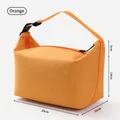 Large capacity insulated orange lunch bag with handle and 25x15x14cm dimensions - 25x15x14cm / Orange