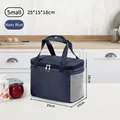 Navy blue insulated lunch bag for office or school meals - S / Navy Blue
