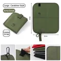 Large army green folding camping seat cushion with clip, durable Oxford fabric and sponge - Upgraded with Carabiner / Green