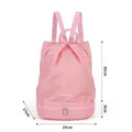 Rosa wasserdichte Tasche mit Trocken- und Nasstrennung für Fitness und Schwimmen - Rosa