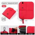 Large red folding camping seat cushion with carabiner and sponge padding for outdoor use - Upgraded with Carabiner / Burgundy
