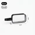 Piccola borsa da toilette portatile in PVC trasparente nero dimensioni 21x12x5 cm - Taglia S / Nero