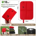 Tragbares rotes faltbares Outdoor-Sitzkissen zum Campen, 36x26cm wasserdichte Unterlage - Burgunderrot