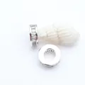 Close-up van zilverkleurige spacer kralen met baguette geslepen stenen voor doe-het-zelf sieraden. - Baguette Rondelle Tussenkraal (A-197) / Zilver