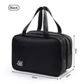 Beauty case da viaggio impermeabile nero resistente per uomo con manico e grande capacità - Nero