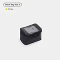 Small black travel packing cube with mesh top and zipper for luggage organization - Bag No. 6 / 19x12x12cm / Black