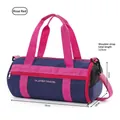 Wasserdichte Kinder-Schwimmtasche in Rosarot mit Trocken-Nass-Trennung und Gurt - Fuchsia