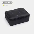 Durable black travel packing cube with mesh top for luggage organization, 34x12x27cm - Bag No. 2 / 34*12*27cm / Black
