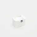 Cream white travel storage bag No. 6, 19x12x12cm, mesh top with durable double zippers - Bag No. 6 / 19x12x12cm / Cream