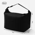 Black insulated lunch bag in large capacity, 25x15x14cm dimension - 25x15x14cm / Black