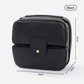 Large capacity waterproof makeup bag in black with dimensions 23x12x21cm - Black