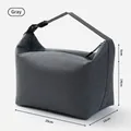 Grey insulated lunch bag with 25x15x14cm dimensions for meal storage and picnics - 25x15x14cm / Gray