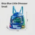 Small blue dinosaur kids swim backpack with wet dry separation and shoe compartment - S / Blue Small Dinosaur