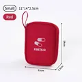Piccola borsa rossa di pronto soccorso in tessuto Oxford per farmaci 11x14x2,5cm - Taglia S / 1 Pezzo/Confezione / Rosso