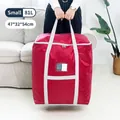 Durable small 81L red non-woven storage bag for quilts, moving and luggage 47x32x54cm - S / Burgundy