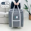 Durable large capacity grey storage bag for quilts and clothes, 81L size, 47x32x54cm - S / Gray
