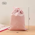 Weiche rosa Samt-Aufbewahrungstasche mit Kordelzug für Haartrockner und Zubehör - Aufbewahrungstasche (2707) / Rosa