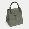 Army green Tyvek insulated lunch bag with handles for office workers and students - Army Green