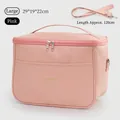 Large capacity pink waterproof PU lunch bag with an adjustable 120cm shoulder strap - L / Pink