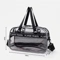 Große transparente wasserdichte Schwimmtasche mit weißem Rand, Maße 36x22x13 cm - Transparent Weiß Rand