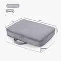 Modern grey compression travel organizer storage bag size M with expansion zipper - M / Modern Gray
