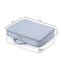 Haze blue compression clothes storage bag, size M with 5cm expandable storage feature - M / Haze Blue