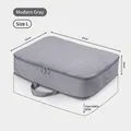 Large gray expandable travel compression packing cube for clothing organization - L / Modern Gray