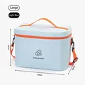 Large light blue portable medicine chest with orange straps - L / Light Blue