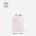 Apricot waterproof drawstring travel storage bag organizer, Size S 22x28cm for clothes - Size S (22*28cm) / Beige