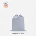 Grey waterproof drawstring travel storage bag in size S with 22x28cm flat dimensions - Size S (22*28cm) / Gray