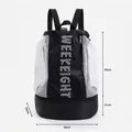 Gran bolsa de deporte multifuncional negra con un compartimento inferior para zapatos - Negro