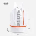 Mochila deportiva de malla blanca multifuncional con compartimento para calzado - Blanco