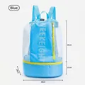 Mochila deportiva azul de doble capa con compartimento para zapatos, 30x19x50cm - Azul