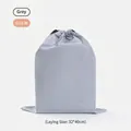 Premium grey waterproof drawstring storage bag for travel clothing size M 32x40cm - Size M (32*40cm) / Gray