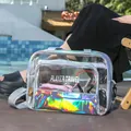 Bolsa de aseo de viaje holográfica transparente grande con el logotipo Player Travel - Grande (38x14x26cm) / Gris