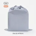 Large grey waterproof drawstring travel storage bag for clothes and shoes size L 40x50cm - Size L (40*50cm) / Gray