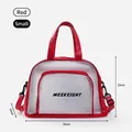 Small red waterproof fitness bag with dry-wet separation and 10cm expandable bottom storage - S / Red