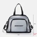 Large black waterproof dry-wet separation gym bag with 10cm expandable base - L / Black