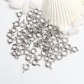 Cierres de anillo de resorte plateados para collares y pulseras de DIY. - Broche de Resorte de Oro Blanco (A-25) / 7mm
