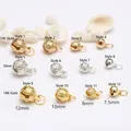 Various sizes and styles of 14K gold and silver hollowed-out bell pendants for DIY jewelry. - Style 11 (18k Gold) / Gold